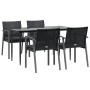 Juego comedor jardín 5 piezas y cojines ratán sintético y acero von , Gartensets - Ref: Foro24-3186975, Preis: 417,55 €, Raba...
