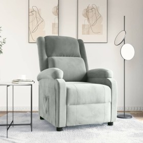 Sillón reclinable de terciopelo gris claro by , Armchairs - Ref: Foro24-342399, Price: 180,00 €, Discount: %