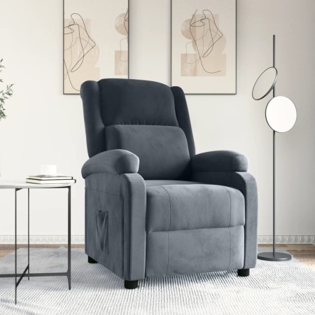 Sillón reclinable de terciopelo gris oscuro by , Armchairs - Ref: Foro24-342400, Price: 184,27 €, Discount: %