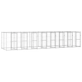 Außenzwinger aus verzinktem Stahl, 19,36 m² von vidaXL, Hundehütten und Zäune - Ref: Foro24-3082288, Preis: 1,00 €, Rabatt: %