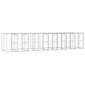 Außenzwinger aus verzinktem Stahl, 19,36 m² von vidaXL, Hundehütten und Zäune - Ref: Foro24-3082288, Preis: 1,00 €, Rabatt: %