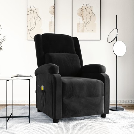 Sillón de masaje de terciopelo negro de , Sillones de masaje eléctricos - Ref: Foro24-342416, Precio: 221,94 €, Descuento: %