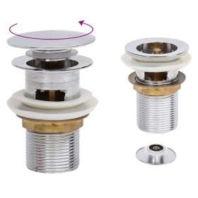 Desagüe de empuje función desbordamiento cromado 6,4x6,4x9,1 cm by , Faucets - Ref: Foro24-149055, Price: 14,28 €, Discount: %