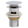 Desagüe de empuje función desbordamiento cromado 6,4x6,4x9,1 cm by , Faucets - Ref: Foro24-149055, Price: 14,28 €, Discount: %