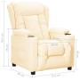 Sillón reclinable de cuero sintético crema | Foro24.es | Tu tienda online para hogar, jardín y más Foro24.es