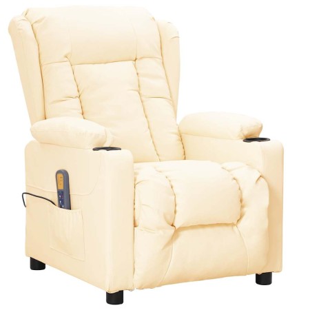 Sillón de masaje de cuero sintético crema | Foro24.es | Tu tienda online para hogar, jardín y más Foro24.es