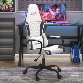 Silla gaming de masaje cuero sintético blanco y negro von , Gaming-Stühle - Ref: Foro24-345543, Preis: 106,75 €, Rabatt: %