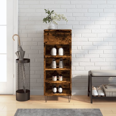 Mueble zapatero madera contrachapada roble ahumado 40x36x105 cm by , Shoe racks and shoe organizers - Ref: Foro24-831465, Pri...