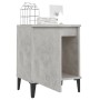 Mesita de noche con patas metal gris hormigón 40x30x50 cm by , Nightstands - Ref: Foro24-805841, Price: 33,96 €, Discount: %