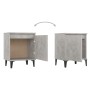 Mesita de noche con patas metal gris hormigón 40x30x50 cm by , Nightstands - Ref: Foro24-805841, Price: 33,96 €, Discount: %