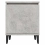 Mesita de noche con patas metal gris hormigón 40x30x50 cm by , Nightstands - Ref: Foro24-805841, Price: 33,96 €, Discount: %