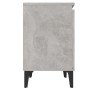 Mesita de noche con patas metal gris hormigón 40x30x50 cm by , Nightstands - Ref: Foro24-805841, Price: 33,96 €, Discount: %