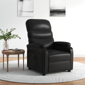 Sillón reclinable eléctrico de cuero sintético negro de , Sillones - Ref: Foro24-3073670, Precio: 238,39 €, Descuento: %