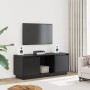 Mueble para TV de madera maciza de pino negro 110,5x35x44 cm by , TV Furniture - Ref: Foro24-814343, Price: 80,34 €, Discount: %