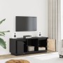 Mueble para TV de madera maciza de pino negro 110,5x35x44 cm by , TV Furniture - Ref: Foro24-814343, Price: 80,34 €, Discount: %