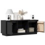 Mueble para TV de madera maciza de pino negro 110,5x35x44 cm by , TV Furniture - Ref: Foro24-814343, Price: 80,34 €, Discount: %