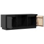 Mueble para TV de madera maciza de pino negro 110,5x35x44 cm by , TV Furniture - Ref: Foro24-814343, Price: 80,34 €, Discount: %