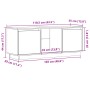 Mueble para TV de madera maciza de pino negro 110,5x35x44 cm by , TV Furniture - Ref: Foro24-814343, Price: 80,34 €, Discount: %