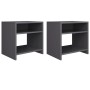 Mesitas de noche 2 uds madera contrachapada gris 40x30x40 cm by , Nightstands - Ref: Foro24-800014, Price: 44,39 €, Discount: %