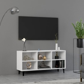Mueble de TV con patas de metal blanco 103,5x30x50 cm by , TV Furniture - Ref: Foro24-805950, Price: 54,24 €, Discount: %