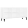 Mueble de TV con patas de metal blanco 103,5x30x50 cm