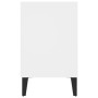 Mueble de TV con patas de metal blanco 103,5x30x50 cm