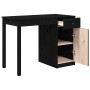 Escritorio de madera maciza de pino negro 100x50x75 cm by , Desks - Ref: Foro24-814633, Price: 121,57 €, Discount: %