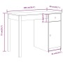 Escritorio de madera maciza de pino negro 100x50x75 cm by , Desks - Ref: Foro24-814633, Price: 121,57 €, Discount: %