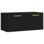 Armario de pared madera de ingeniería negro 80x36,5x35 cm by , Lockers and storage cabinets - Ref: Foro24-830061, Price: 47,7...