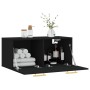 Armario de pared madera de ingeniería negro 80x36,5x35 cm by , Lockers and storage cabinets - Ref: Foro24-830061, Price: 47,7...