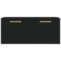 Armario de pared madera de ingeniería negro 80x36,5x35 cm by , Lockers and storage cabinets - Ref: Foro24-830061, Price: 47,7...
