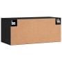 Armario de pared madera de ingeniería negro 80x36,5x35 cm by , Lockers and storage cabinets - Ref: Foro24-830061, Price: 47,7...