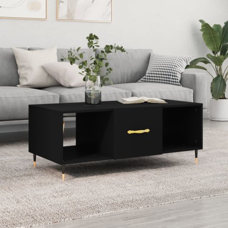 Mesa de centro madera contrachapada negro 102x50x40 cm by , Coffee table - Ref: Foro24-829277, Price: 69,88 €, Discount: %