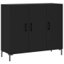 Aparador de madera de ingeniería negro 90x34x80 cm by , Sideboards - Ref: Foro24-828109, Price: 104,87 €, Discount: %