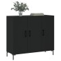 Aparador de madera de ingeniería negro 90x34x80 cm by , Sideboards - Ref: Foro24-828109, Price: 104,87 €, Discount: %