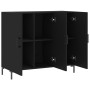 Aparador de madera de ingeniería negro 90x34x80 cm by , Sideboards - Ref: Foro24-828109, Price: 104,87 €, Discount: %
