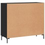 Aparador de madera de ingeniería negro 90x34x80 cm by , Sideboards - Ref: Foro24-828109, Price: 104,87 €, Discount: %