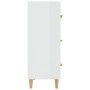 Aparador de madera contrachapada blanco brillante 70x34x90 cm | Foro24.es | Tu tienda online para hogar, jardín y más Foro24.es