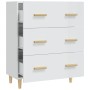 Aparador de madera contrachapada blanco brillante 70x34x90 cm | Foro24.es | Tu tienda online para hogar, jardín y más Foro24.es