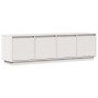 Mueble de TV madera maciza de pino blanco 156x37x45 cm by , TV Furniture - Ref: Foro24-814395, Price: 143,12 €, Discount: %
