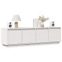 Mueble de TV madera maciza de pino blanco 156x37x45 cm by , TV Furniture - Ref: Foro24-814395, Price: 143,12 €, Discount: %