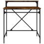 Escritorio de hierro y contrachapada roble ahumado 80x50x90 cm | Foro24.es | Tu tienda online para hogar, jardín y más Foro24.es