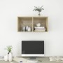 Mueble de pared para TV madera contrachapada roble 37x37x72 cm by , TV Furniture - Ref: Foro24-805474, Price: 37,49 €, Discou...