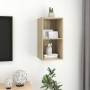 Mueble de pared para TV madera contrachapada roble 37x37x72 cm by , TV Furniture - Ref: Foro24-805474, Price: 37,49 €, Discou...