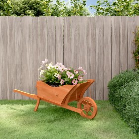 Jardinera con forma de carretilla madera de abeto 128x45,5x43cm de , Carretillas - Ref: Foro24-364229, Precio: 53,85 €, Descu...