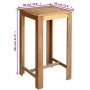 Mesa de bar de madera de acacia maciza 60x60x105 cm by , Kitchen and dining tables - Ref: Foro24-246663, Price: 165,56 €, Dis...