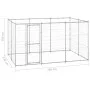 Outdoor galvanized steel dog kennel 7.26 m² by vidaXL, Dog kennels and fences - Ref: Foro24-3082308, Price: 348,73 €, Discoun...