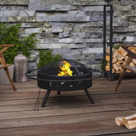 Brasero con atizador acero XXL 70 cm