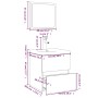 Set de muebles de baño madera contrachapada gris Sonoma | Foro24.es | Tu tienda online para hogar, jardín y más Foro24.es