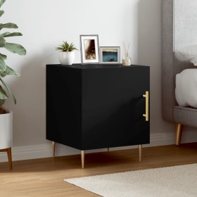 Mesita de noche madera de ingeniería negro 40x40x50 cm by , Nightstands - Ref: Foro24-827534, Price: 40,52 €, Discount: %
